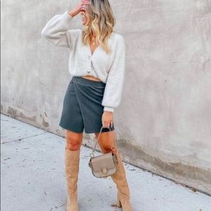 Free People Mod Wrap Mini Skirt in Thyme